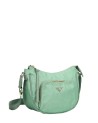 Ynot - Medium Hobo Bag in logo-printed fabric and faux leather