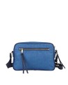 Ynot – Umhängetasche Camera Bag, Größe M, aus Stoff mit Logo und Kunstleder, mit Fronttasche Cloud