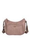 Ynot - Large Hobo Shoulder Bag in logo-printed fabric and faux