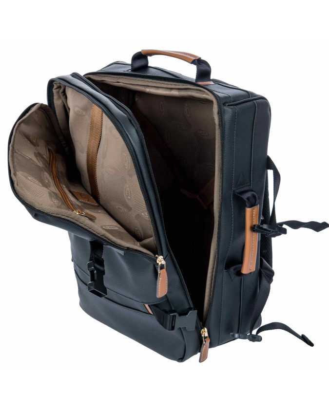 Bric's - Underseat-Reiserucksack aus geprägtem Stoff Firenze