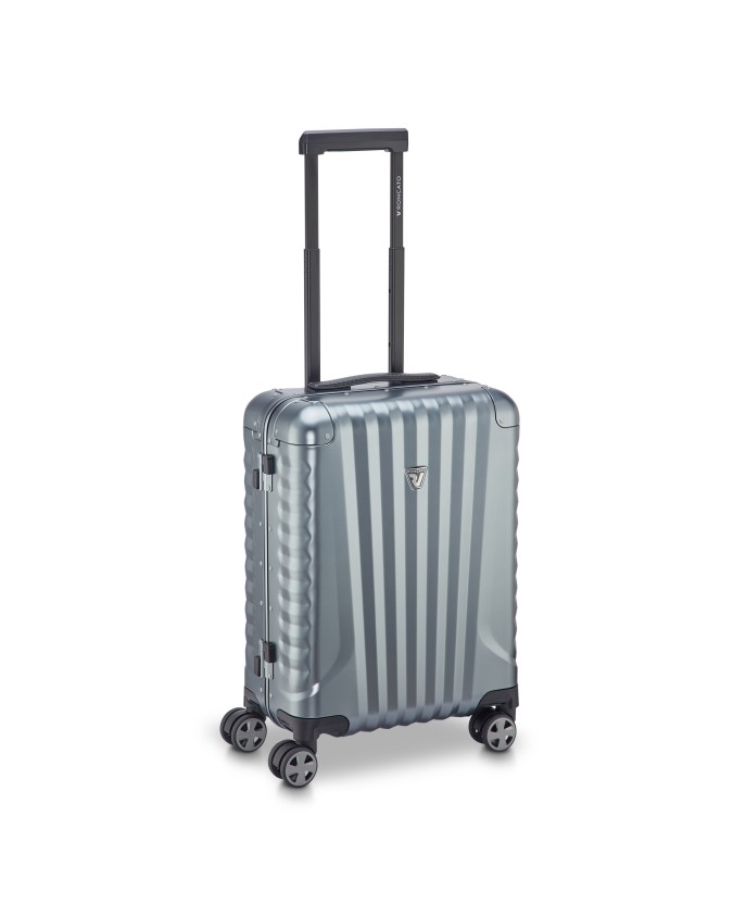 Roncato - 55 cm Aluminum Cabin Trolley with 4 Wheels, Uno Al