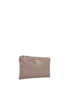 Ynot – Clutch in Größe M aus Stoff mit Logo und Kunstleder Cloud