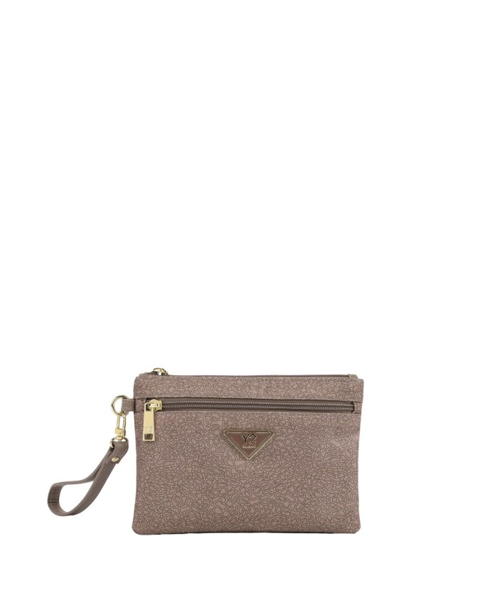 Ynot - Clutch with wrist strap, Size S, in logo fabric and
