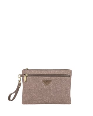  Ynot - Pochette con laccio laterale in tessuto logato ed