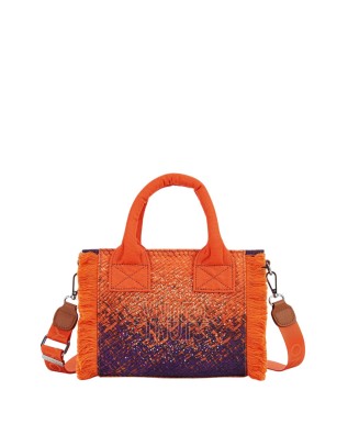  Ynot - Borsa a mano Tg. S in nylon con frange e tracolla in