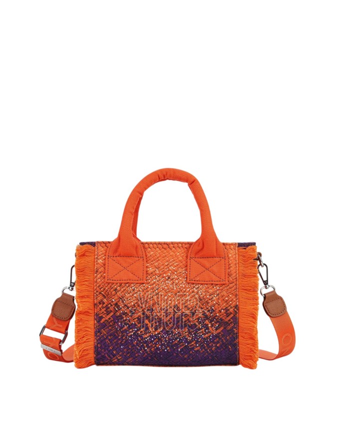 Ynot - Small nylon handbag with fringe and Macao nylon shoulder