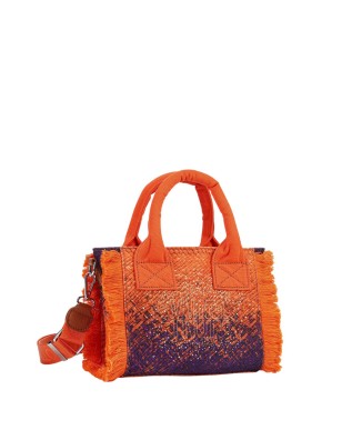  Ynot - Borsa a mano Tg. S in nylon con frange e tracolla in 2