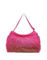 Ynot - Nylon beach hobo shoulder bag with side fringes, Size