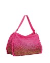 Ynot - Nylon beach hobo shoulder bag with side fringes, Size