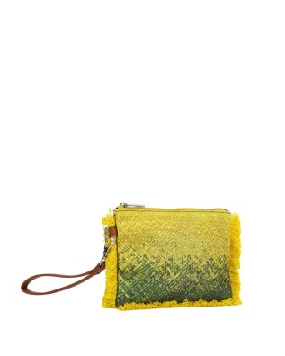 Ynot - Women's nylon clutch with removable handle and fringe 2
