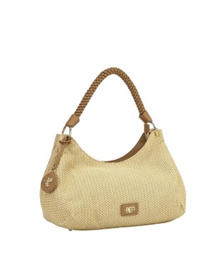  Ynot - Borsa Hobo Donna con Manico Intrecciato Tg.  2