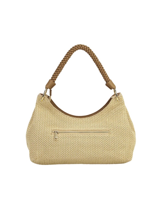 Ynot - Women's Hobo Bag with Braided Handle, Size L, in Malè