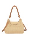 Ynot - Shoulder Bag with Flap and Braided Handle, Size L, in