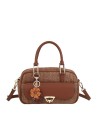 Ynot - Borsa Bauletto con Tasca Frontale e Tracolla Effetto