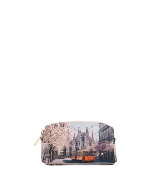  Ynot - Beauty Case Tg. XS donna in ecopelle stampa città Yesbag
