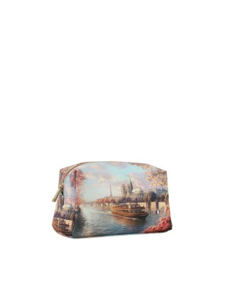 Ynot - Small Faux Leather Beauty Case with "Città" Print by 2