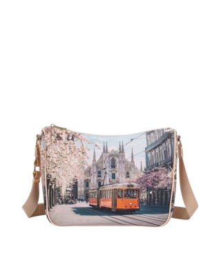 Ynot - Borsa a sacca con tracolla a nastro Tg. 