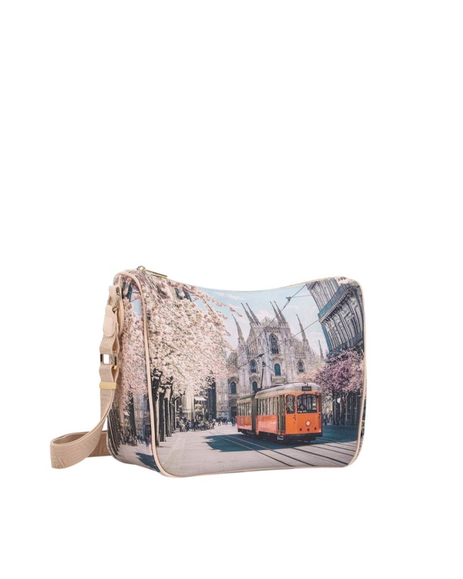  Ynot - Borsa a sacca con tracolla a nastro Tg. 