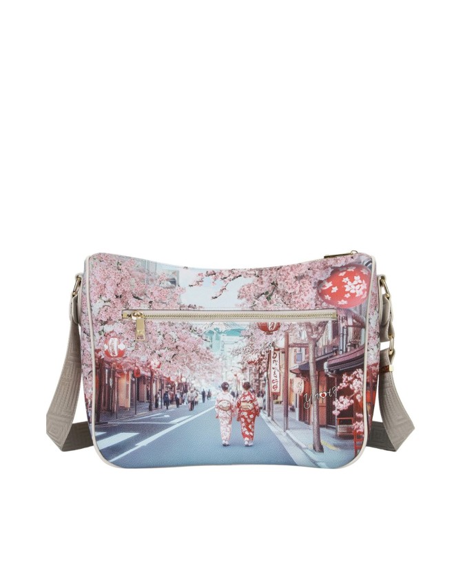  Ynot - Borsa a sacca con tracolla a nastro Tg. 