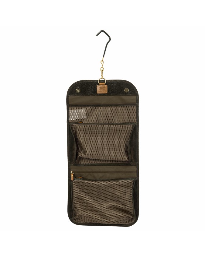 Bric's - Large Tri-Fold Toiletry Bag in Life Suede Fabric