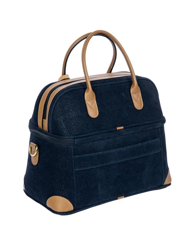 Bric's - Kosmetiktasche mit zwei Griffen aus Life-Wildleder