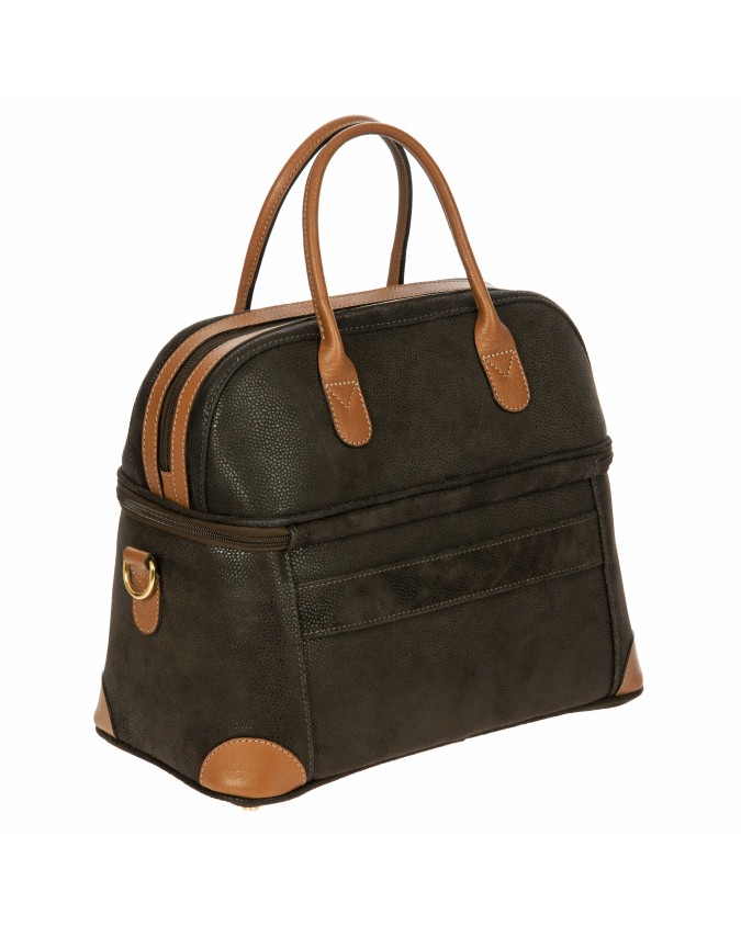 Bric's - Kosmetiktasche mit zwei Griffen aus Life-Wildleder