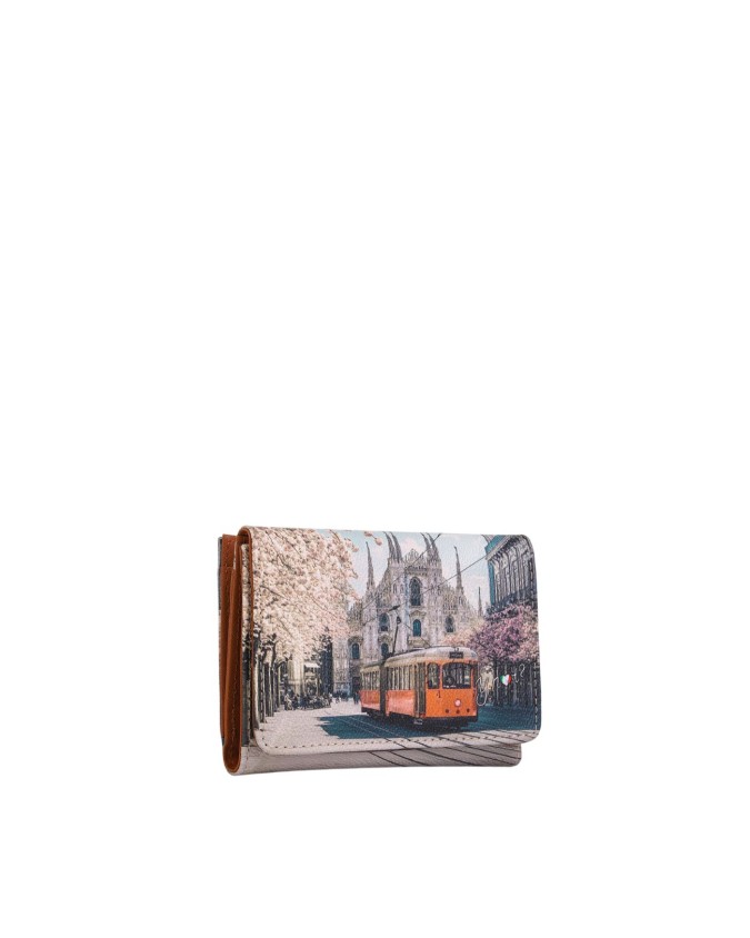 Ynot - Women's Wallet, Size XS, with Flap, in Faux Leather with