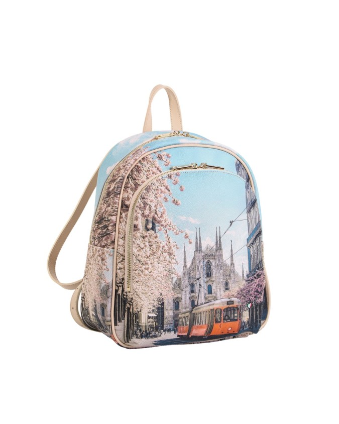 Ynot - Women's Backpack, Size M, with an External Pocket in
