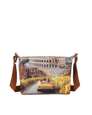  Ynot - Borsa Hobo Tg. S in ecopelle stampa città Yesbag