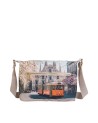 Ynot – Hobo-Tasche, Größe S, aus Kunstleder mit Stadt-Print