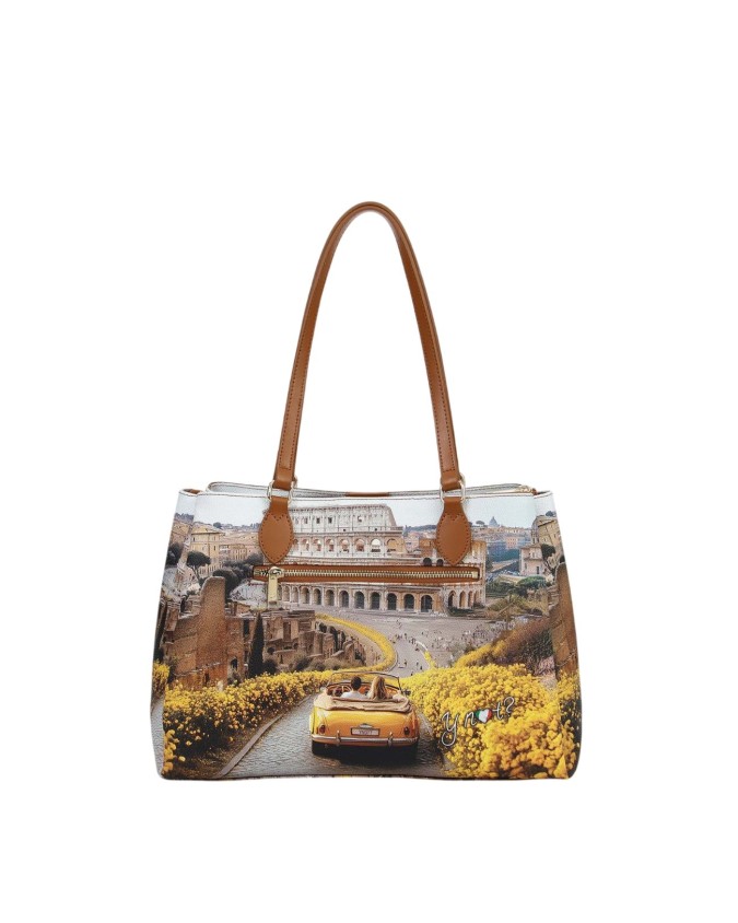 Ynot – Umhängetasche Tote Bag, Größe L, aus Kunstleder mit