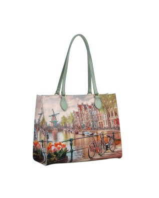  Ynot - Borsa a spalla shopping square Tg.  2