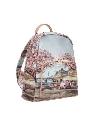  Ynot - Zaino donna Tg. M con tasca esterna in ecopelle stampa 2