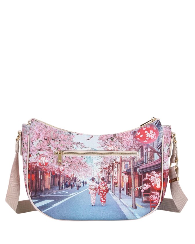 Ynot - Large Tote Bag with Faux Leather Shoulder Strap, "Città