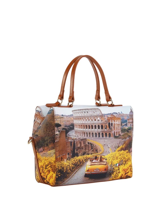 Ynot – Boston-Tasche in Größe M aus Kunstleder mit Città