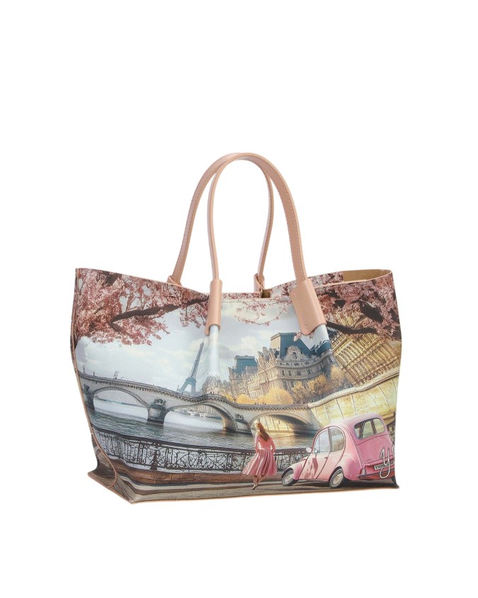 Ynot - Shoulder bag with double handles, Size M, in faux