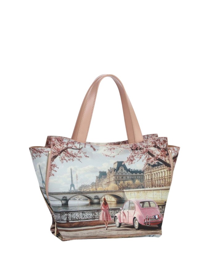 Ynot - Size M Faux Leather Tote Bag with Two Handles and