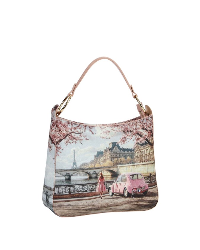 Ynot - Size M Hobo Shoulder Bag in Faux Leather with a Single