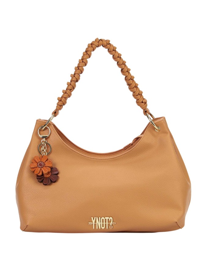 Ynot - Size L faux leather shoulder bag with a single braided