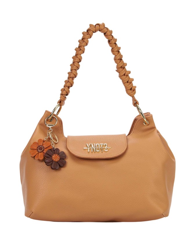Ynot - Faux Leather Shoulder Bag with Flap, Size M, Zante