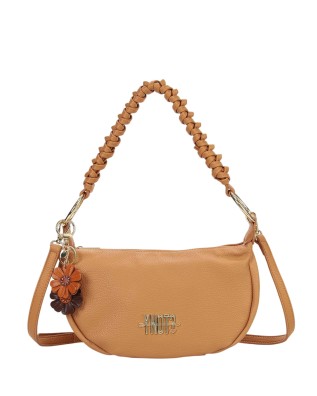  Ynot - Borsa hobo in ecopelle con manico intrecciato e