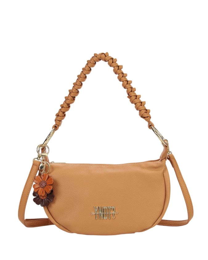 Ynot – Hobo-Tasche aus Kunstleder mit geflochtenem Henkel und