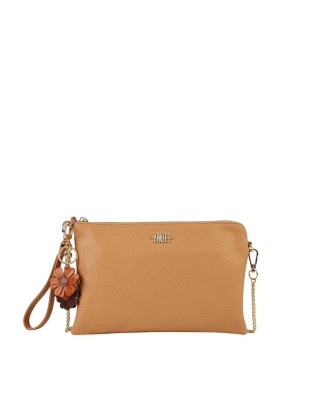  Ynot - Clutch in ecopelle con tracolla in metallo Tg. 