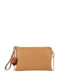 Ynot - Faux leather clutch with metal shoulder strap, Size M