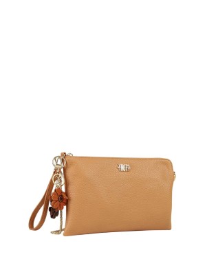  Ynot - Clutch in ecopelle con tracolla in metallo Tg.  2