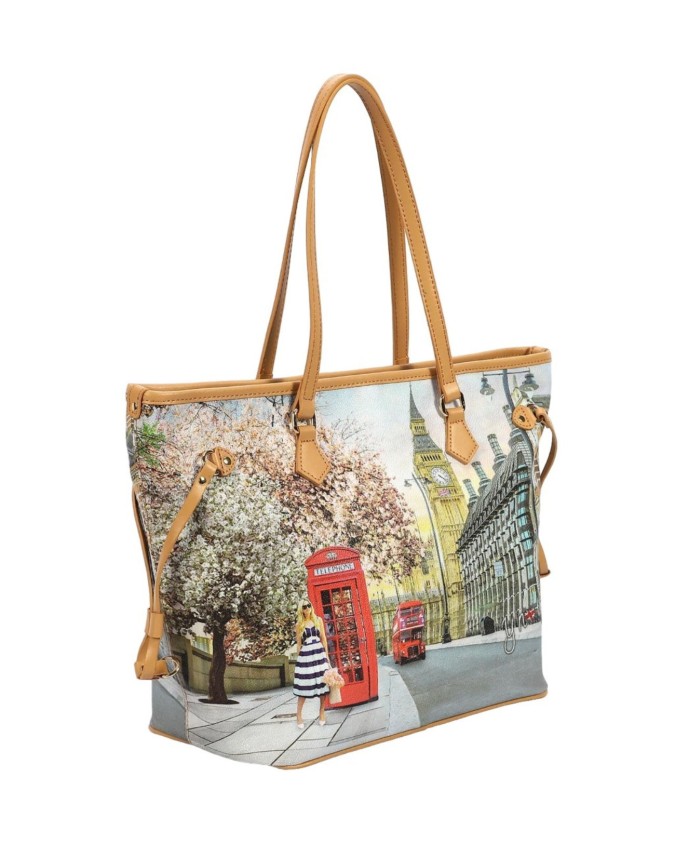 Ynot - Shopping bag in pvc con stampa Yesbag