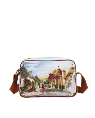 Ynot - Medium-sized City-Print Faux Leather Camera Bag (Yesbag)
