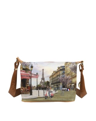 Ynot – Hobo-Tasche, Größe S, aus Kunstleder mit Città-Print 2