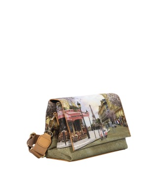  Ynot - Borsa a tracolla con patta in ecopelle stampata Yesbag 2
