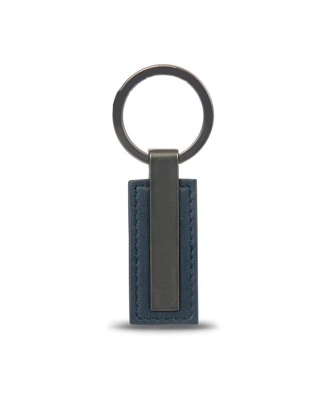 Porsche Design - Metal Bar Metal and Leather Keychain